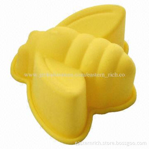 Silicone mini bakeware, bee shape, 11.6x10.3x4.3cm